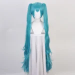 Emerald Locks: Long Green Curly Cosplay Wig + Ponytails