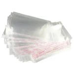 100/300pcs OPP Poly Bags Transparent Self-adhesive Clear
