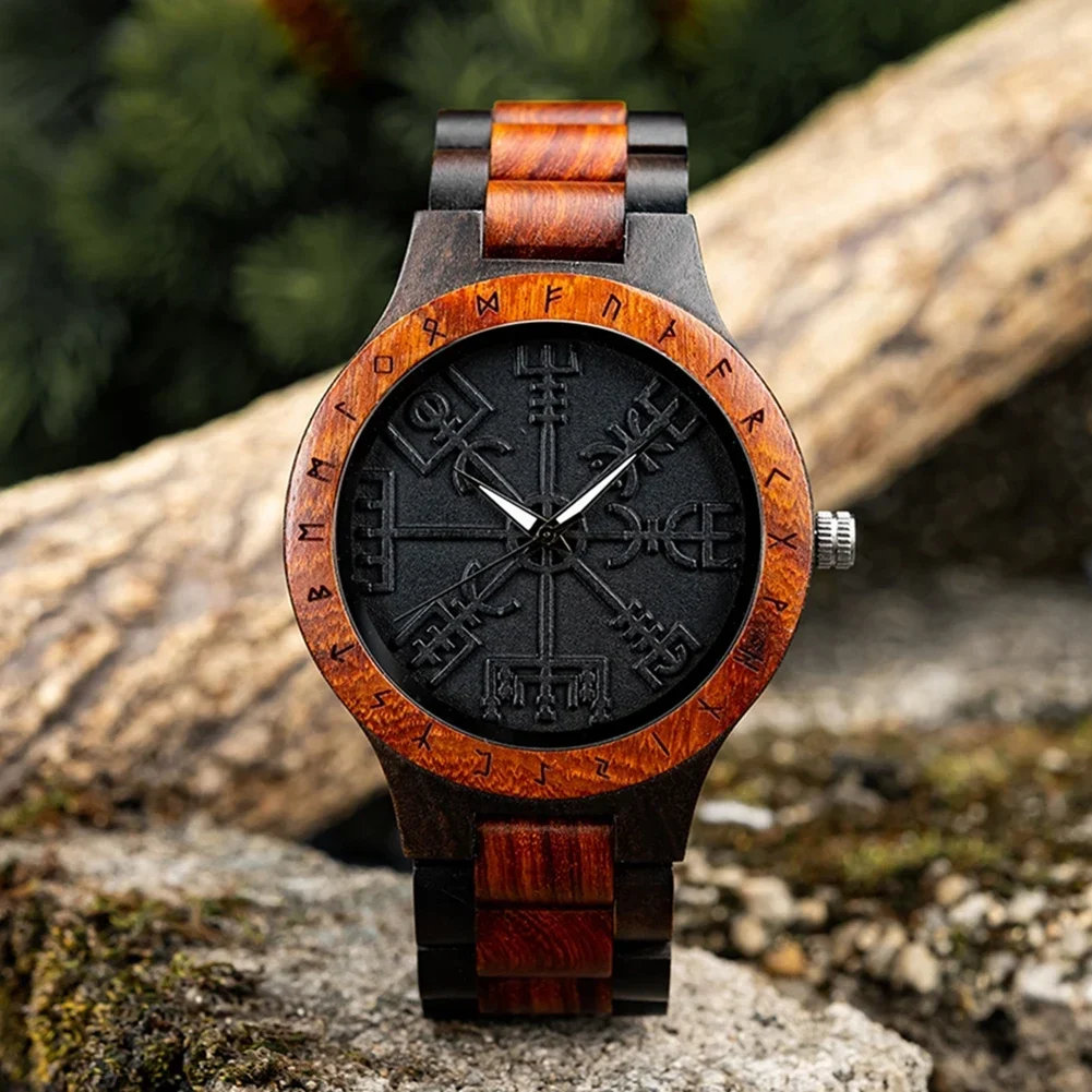 Classic Natural Wooden Watch with Quartz Movement
