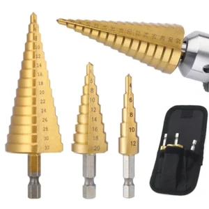 Titanium Coated HSS Step Drill Bit for Metal and Wood