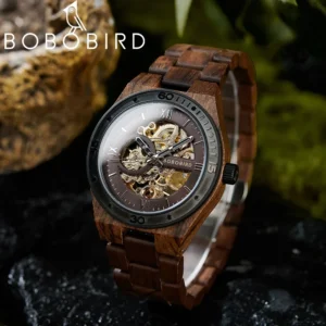 Handcrafted Wood Mechanical Wristwatch