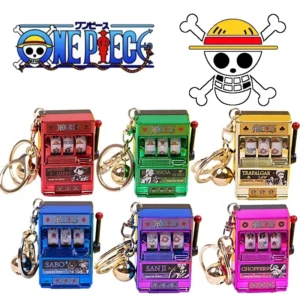 Playable Mini Slot Machine Toy Keychain