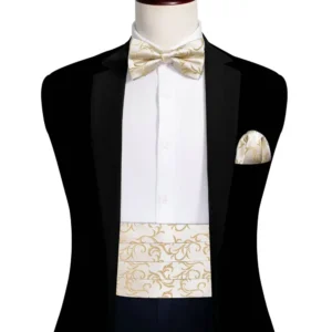 Champagne Silk: Bowtie Set for Unforgettable Moments