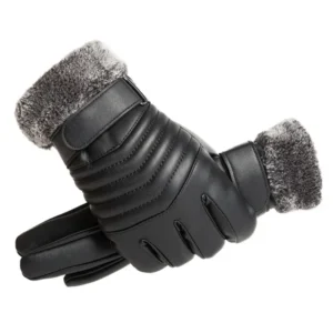 Men's Warm Touchscreen Faux Leather Winter Gloves