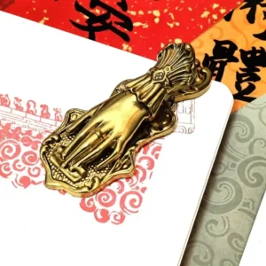 Vintage Hand-Shaped Brass Notebook Clip