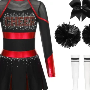 Girls' Sparkly Cheerleading Outfit