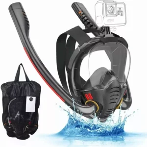 Full-Face Dual-Tube Silicone Snorkeling Mask
