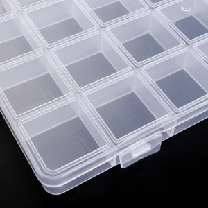 Clear Plastic Jewelry & Bead Organizer Box