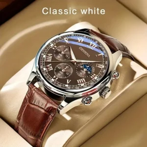 Classic Men's Round Quartz Business Watch