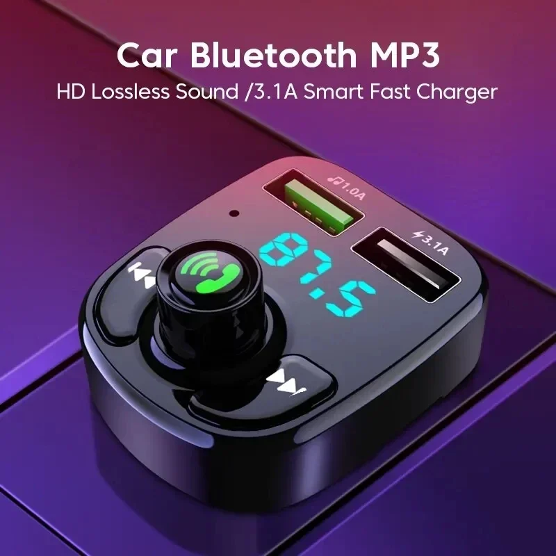 Bluetooth FM Transmitter & Dual USB Fast Car Charger