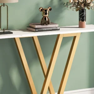 43-Inch Industrial Entryway Console Table