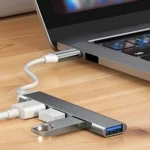 Compact 4-Port USB-C Hub Adapter