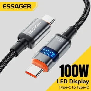 100W Fast Charging USB-C Cable with Digital Display