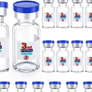 Sterile Glass Vials Sealed with Rubber Stopper and