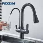 3-Way Pull-Out Kitchen Faucet with Water Filter Tap