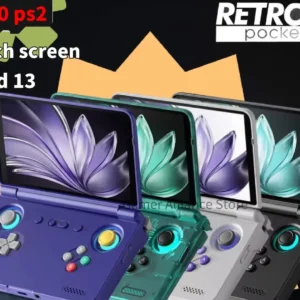 Clamshell Retro Handheld Game Console with AMOLED Screen