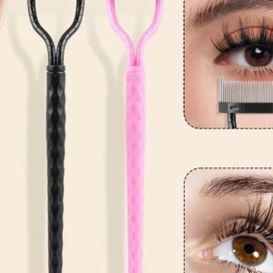 Curved Eyelash Separator Comb with Case