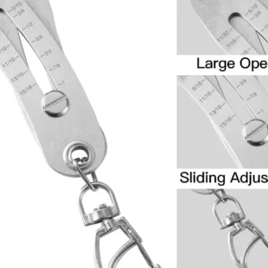 Compact Bolt and Nut Thread Checker Keychain
