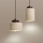 Modern Wabi-Sabi Stone Bedside Pendant Light
