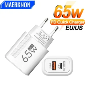 Compact 65W GaN USB-C Fast Wall Charger