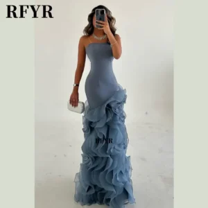 Asymmetrical Mermaid Gown - Turn Heads All Night Long