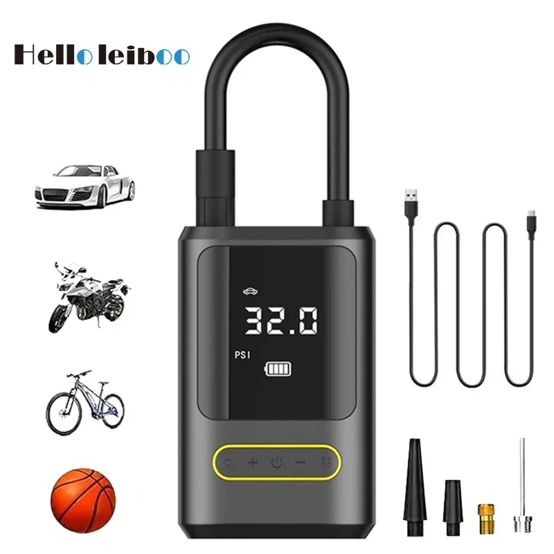Portable Electric Tire Inflator for Cars and Bikes