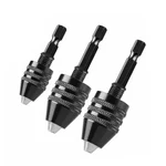 Quick-Change Keyless Drill Chuck with Hex Shank