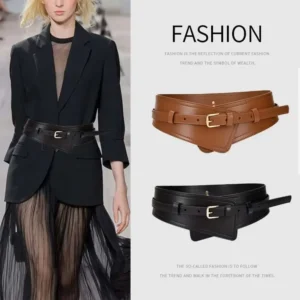 Sculpt & Slay: Faux Leather Corset Waist Belt