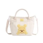 Cute Bear Print Canvas Crossbody Bag