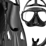 Panoramic Snorkel Set with Adjustable Fins and Bag