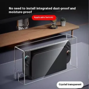 Transparent Acrylic Dust Cover for Gaming Console Dock