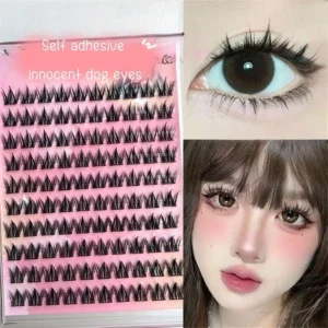 Self-Adhesive Natural Curl Cluster Eyelashes