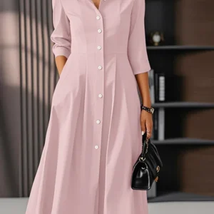 Effortless Chic: Button-Up Midi Shirtdress