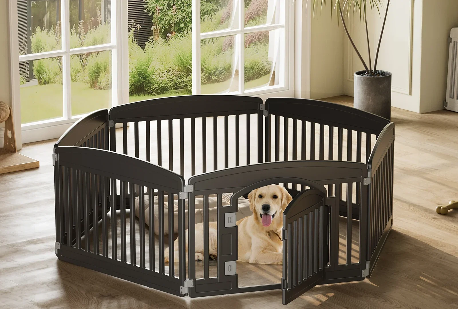 Expandable Folding Plastic Dog Playpen Fence