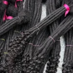 Natural Human Hair Loc Extensions with Curly Ends