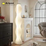 Modern Acrylic Tiered Floor Lamp with Remote