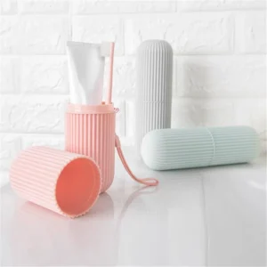 Portable Toothbrush Case and Travel Mouthwash Cup