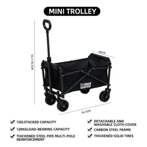 Foldable Utility Wagon for Beach and Camping