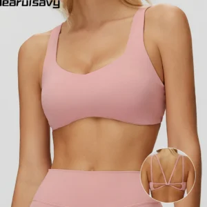 Supportive Cross-Back Padded Sports Bra