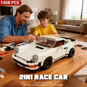2-in-1 Classic Retro Car Building Block Set